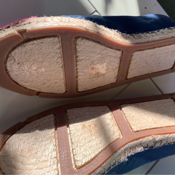 J. Crew Pink and Blue Espadrilles 8.5